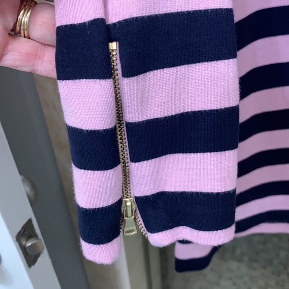 Talbots knit top pink a navy - Picture 5 of 6
